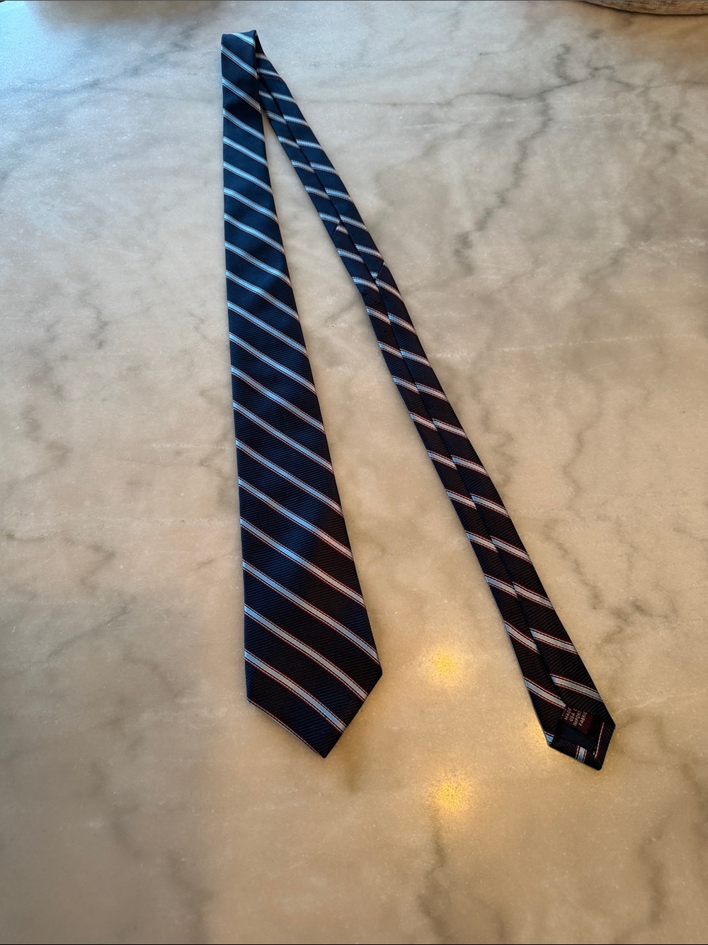 Brooks Brothers 100% Silk Classic Navy Stripe Men’s Tie